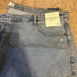 Abercrombie & Fitch Light Blue Denim Mom Shorts